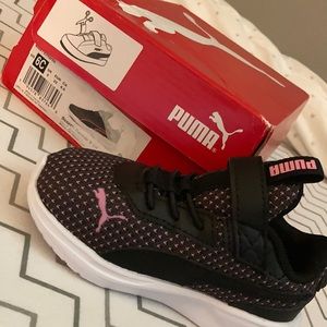 Never worn black and pink toddler running shoe size 6